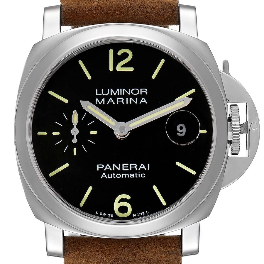Panerai Luminor Marina 40mm Black Dial Automatic Mens Watch PAM01048 SwissWatchExpo