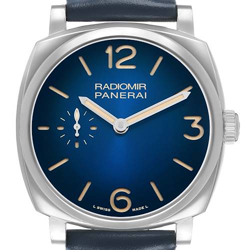 Photo of Panerai Radiomir Mediterraneo Steel Blue Dial Mens Watch Box Papers PAM01144