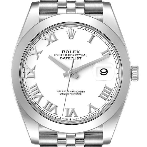 Photo of Rolex Datejust 41 White Dial Stainless Steel Mens Watch 126300 Unworn