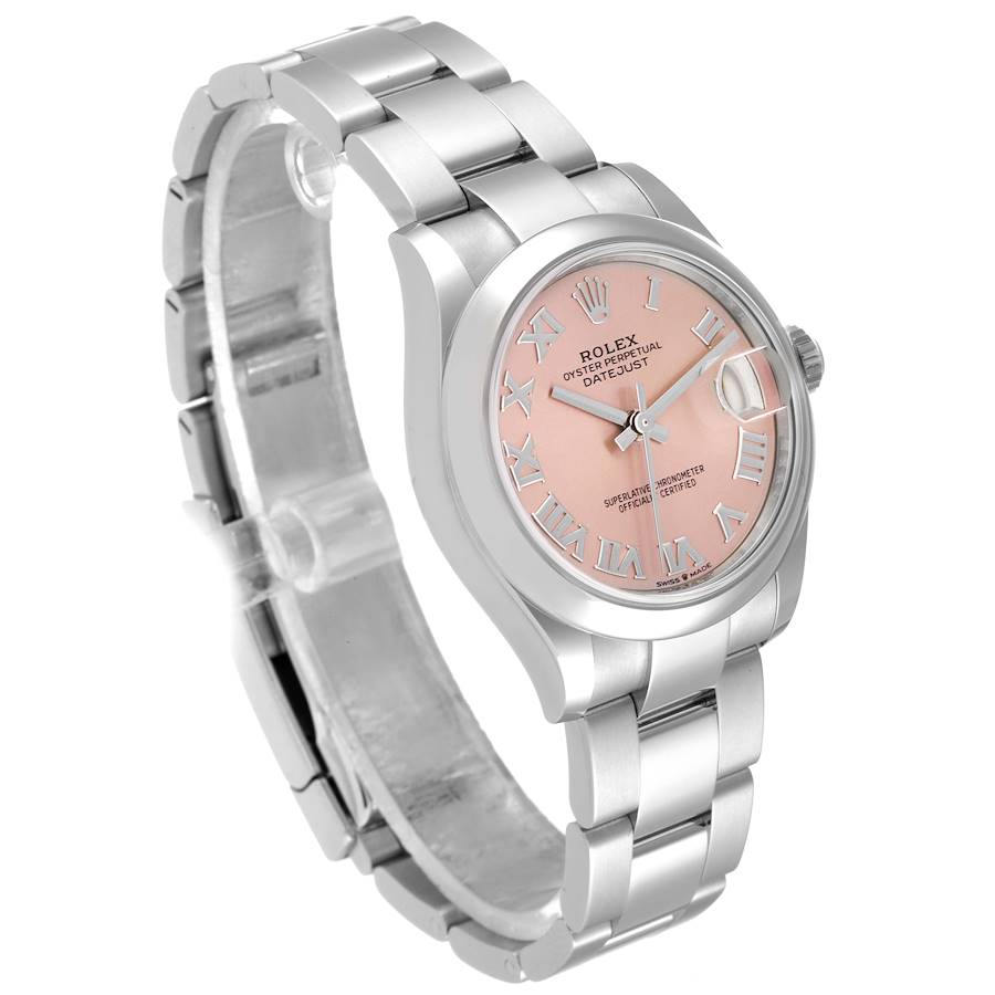Rolex Datejust Midsize Pink Roman Dial Steel Ladies Watch 278240 Unworn