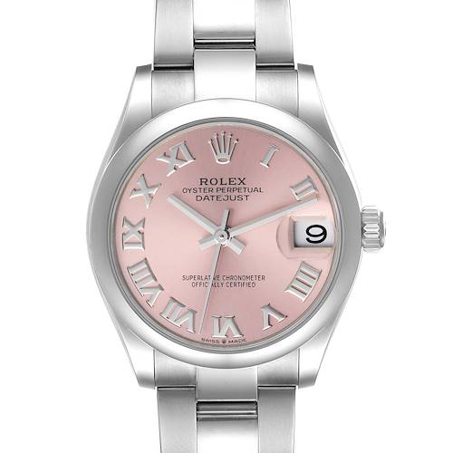Photo of Rolex Datejust Midsize Pink Roman Dial Steel Ladies Watch 278240 Unworn