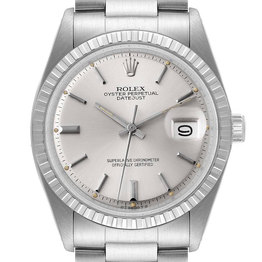 Rolex Datejust Silver Sigma Dial Oyster Bracelet Vintage Mens Watch 1603 SwissWatchExpo