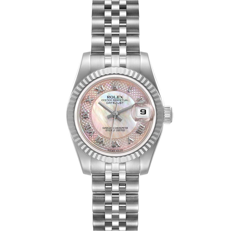 Rolex Datejust Steel White Gold Mother of Pearl Dial Ladies Watch 179174 SwissWatchExpo