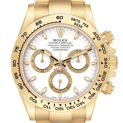 Photo of Rolex Daytona Yellow Gold White Dial Mens Watch 116508 Card