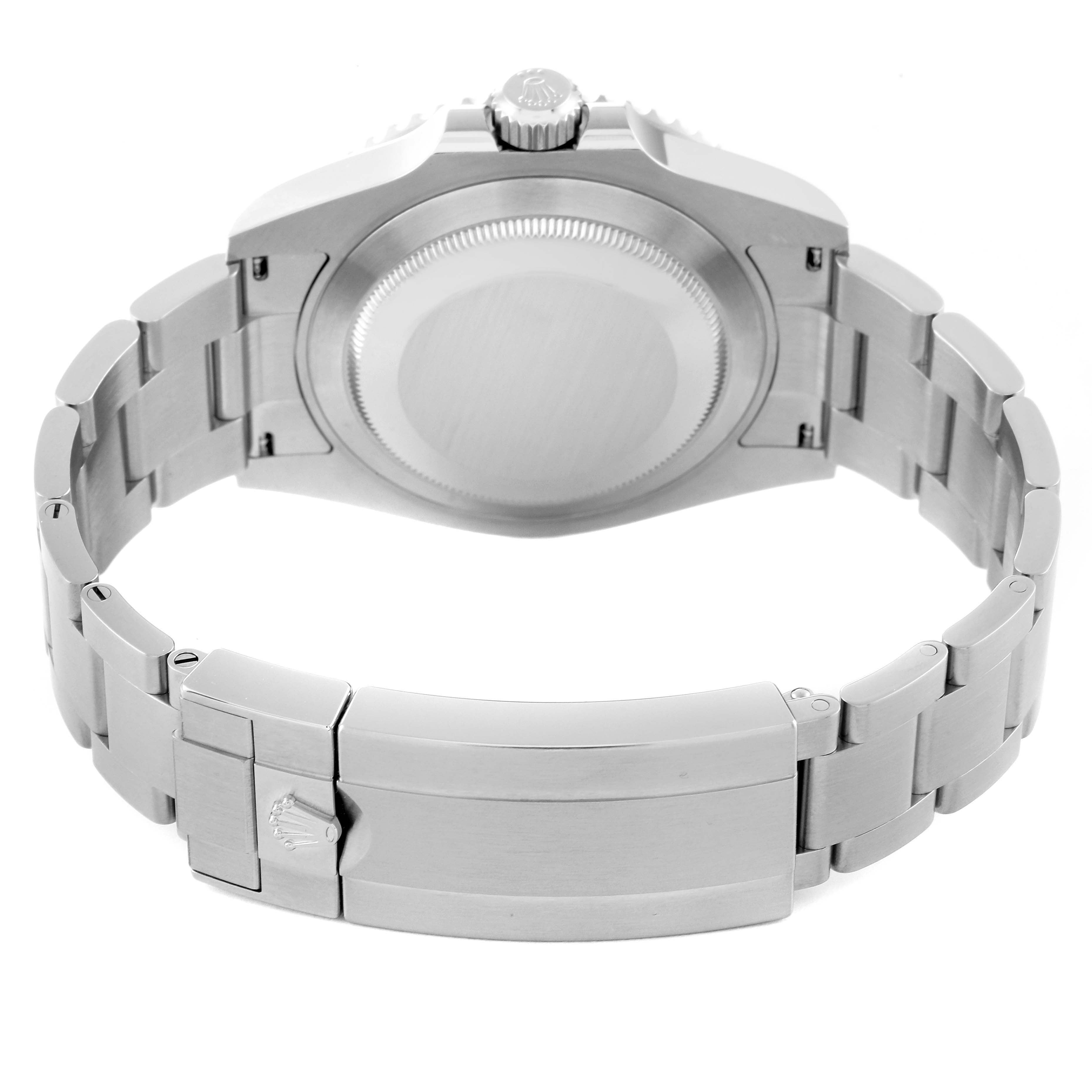 The image shows the case back, bracelet, and clasp of a Rolex Submariner 126610 Men
s Stainless Steel Black Dial 126610 Men
s Stainless Steel Black Dial watch from a rear angle.