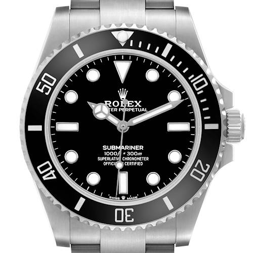 Photo of Rolex Submariner No Date Steel Ceramic Bezel Mens Watch 124060 Card