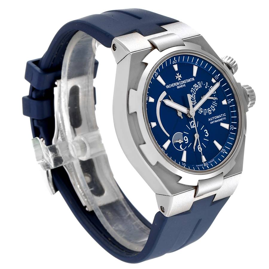 Vacheron Constantin Overseas Dual Time Blue Dial Steel Mens Watch 47450