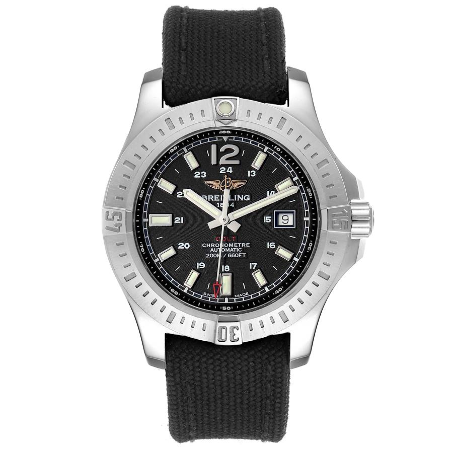 Breitling Colt Black Dial Automatic Steel Mens Watch A17388 ...