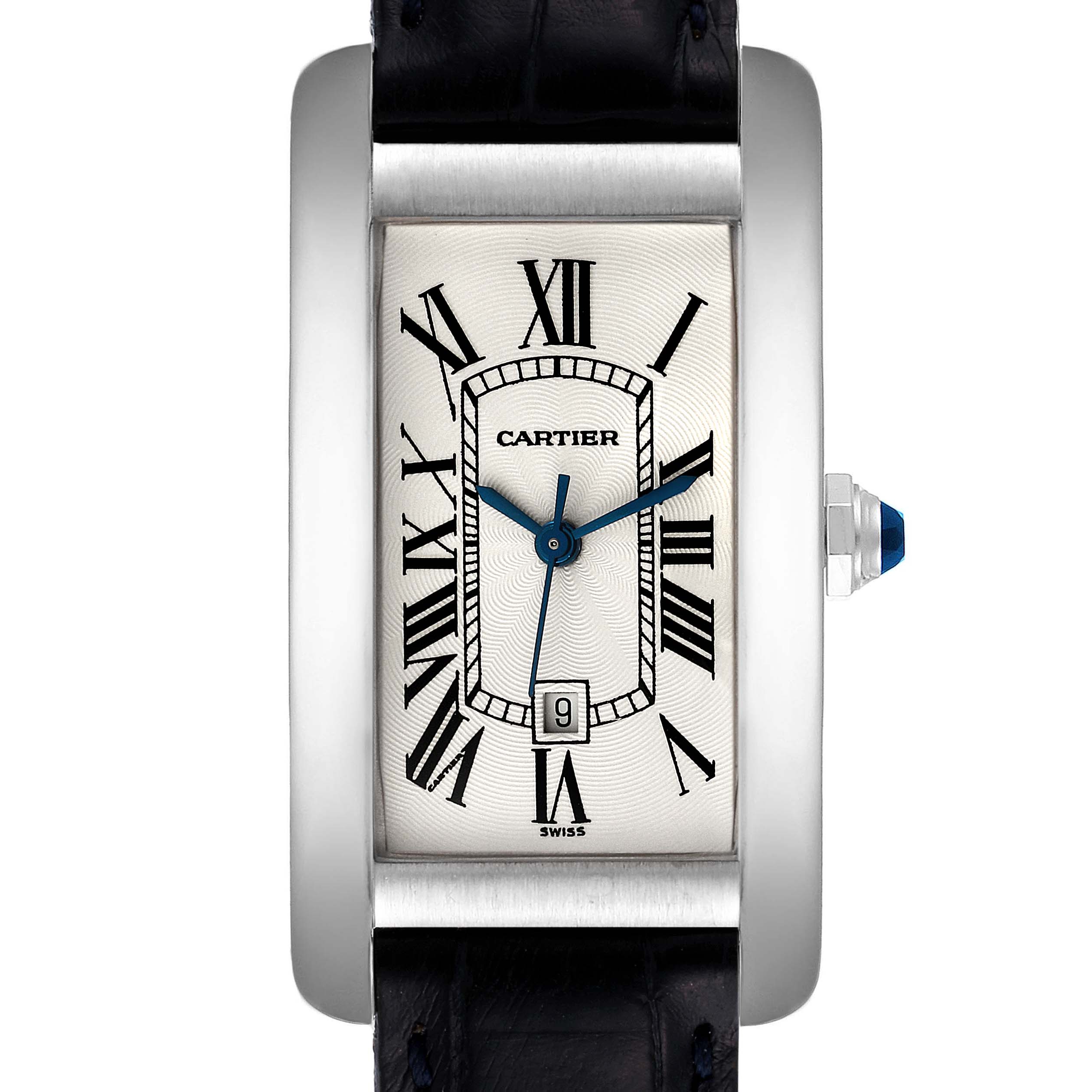 Cartier Tank Americaine Midsize White Gold Ladies Watch W2603656  
