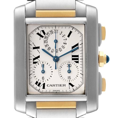 Photo of Cartier Tank Francaise Steel Yellow Gold Chronograph Watch W51004Q4 - PARTIAL PAYMENT NOT FOR SALE