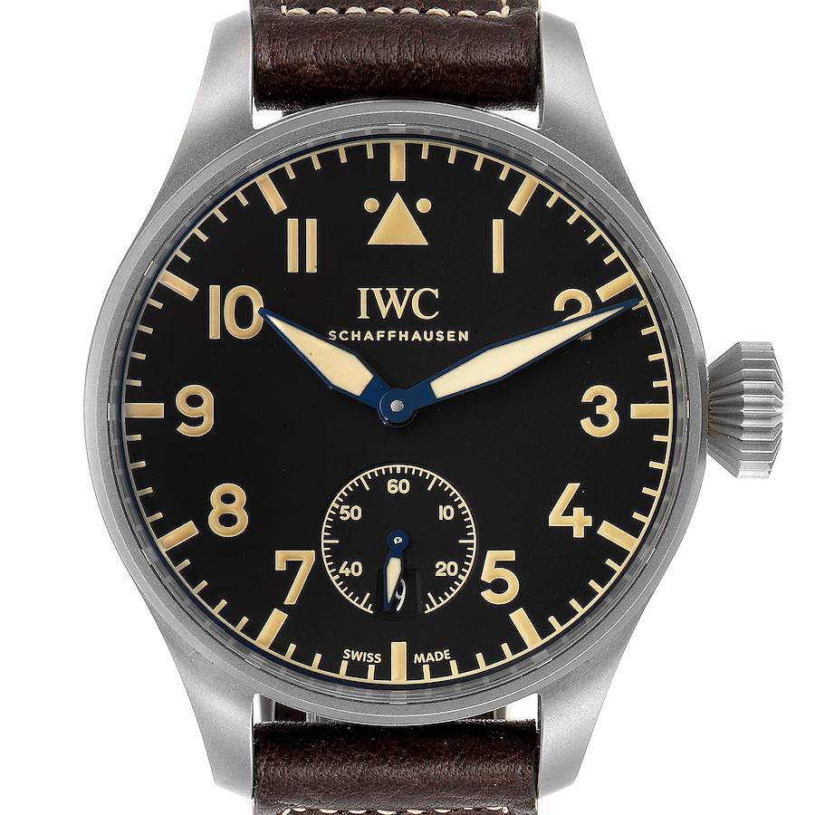 IWC Big Pilot Heritage Black Dial Titanium LE Mens Watch IW510301 Box Papers SwissWatchExpo