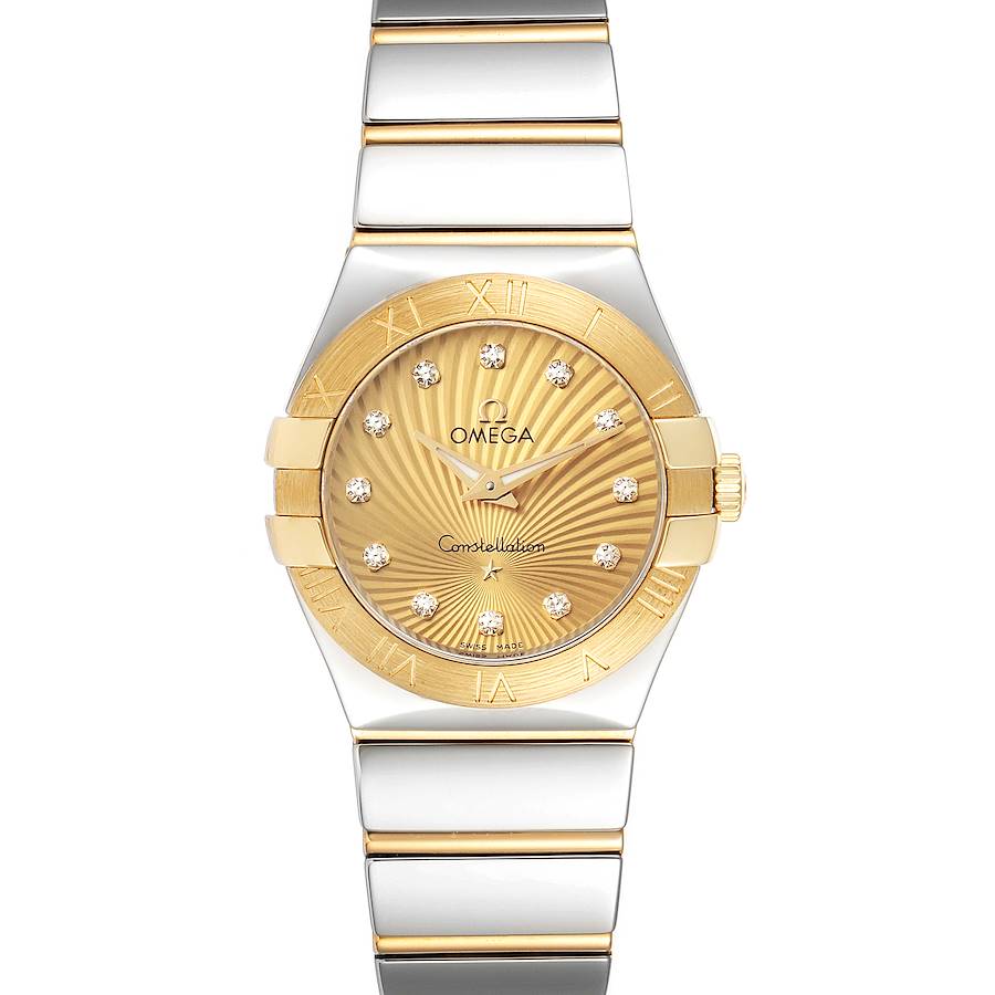 Omega Constellation Steel Yellow Gold Diamond Watch 123.20.27.60.58.002 SwissWatchExpo