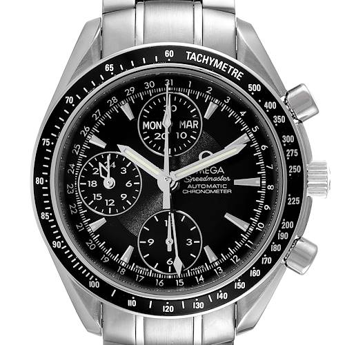 Photo of Omega Speedmaster Day-Date 40 Steel Chronograph Watch 3220.50.00 Box Card