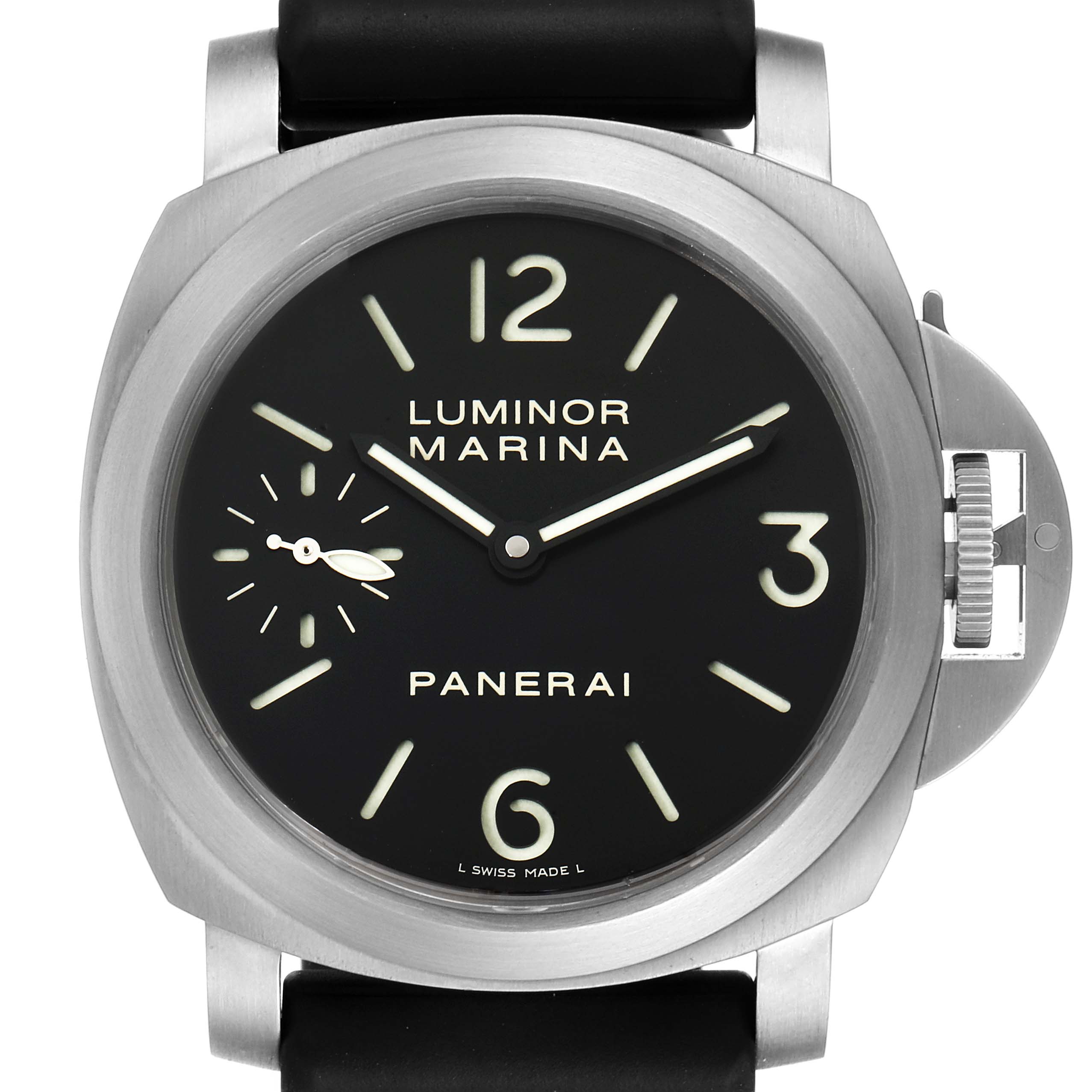 Panerai Luminor Marina 44mm Titanium Black Dial Mens Watch PAM00177 ...