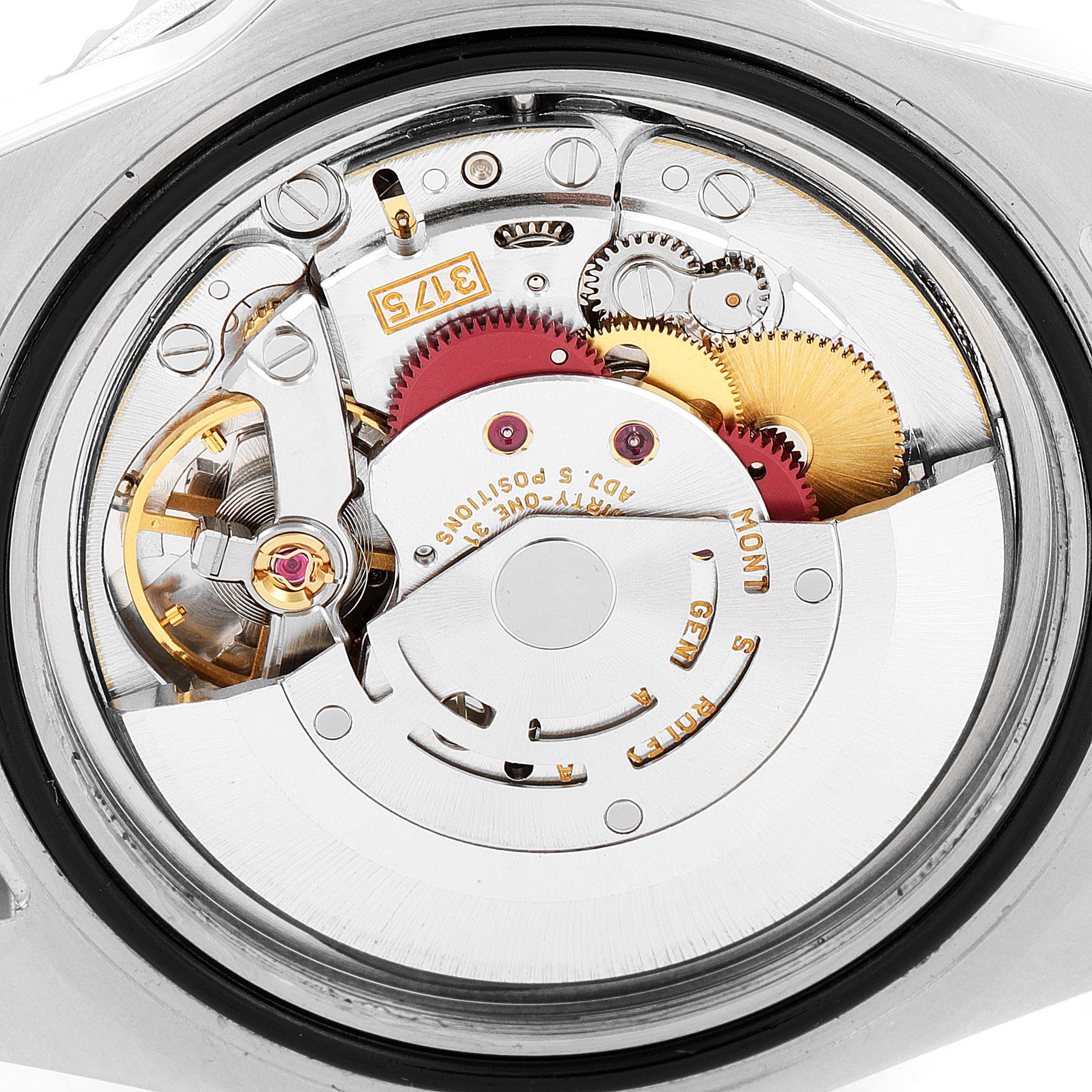 This image shows the internal movement mechanism of a Rolex GMT-Master 16700 Men
s Stainless Steel Black Dial 16700 Men
s Stainless Steel Black Dial model from the back angle.