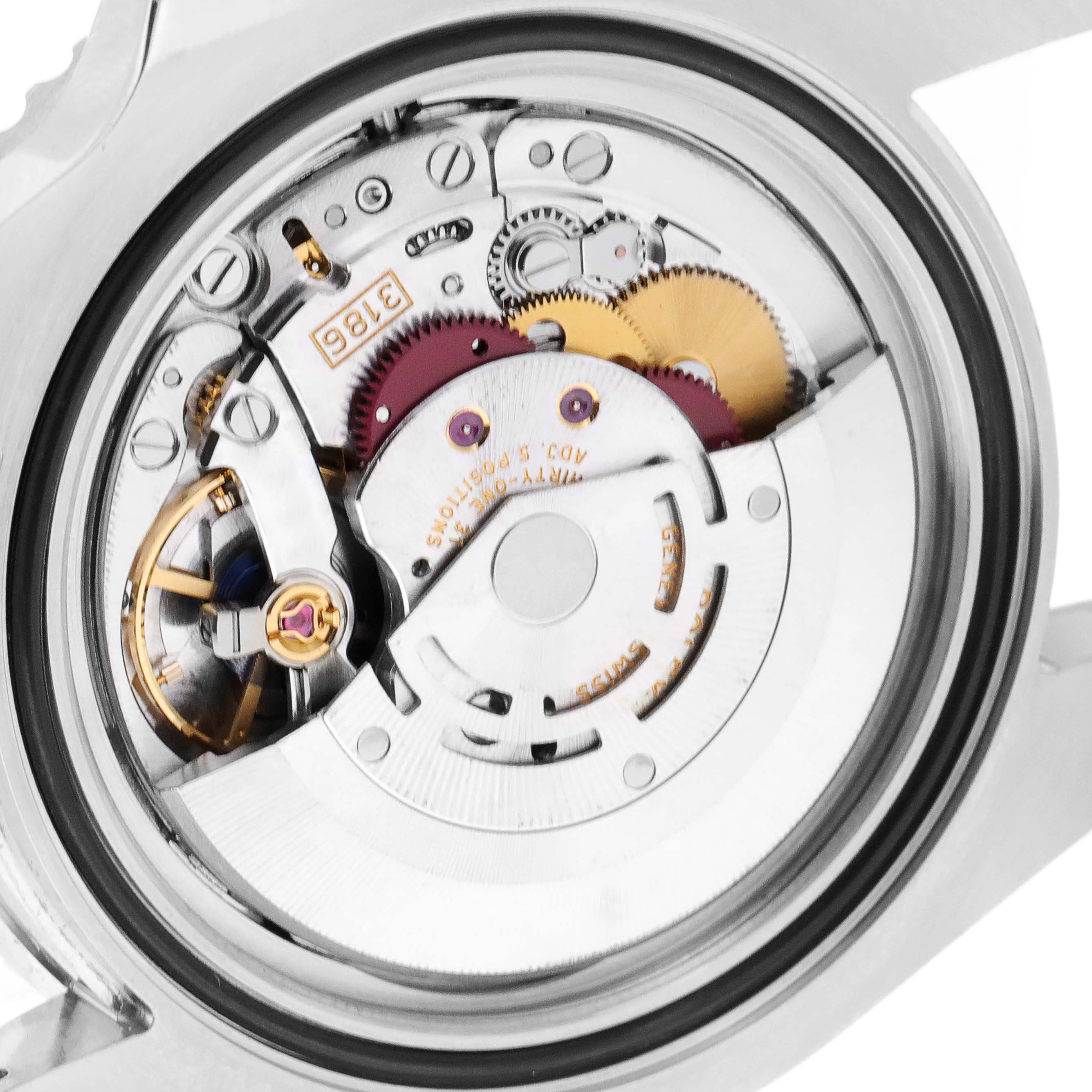 This image shows the internal movement mechanisms of a Rolex GMT-Master 116710 Men's Stainless Steel Black Dial 116710 Men's Stainless Steel Black Dial watch from a top-down angle.