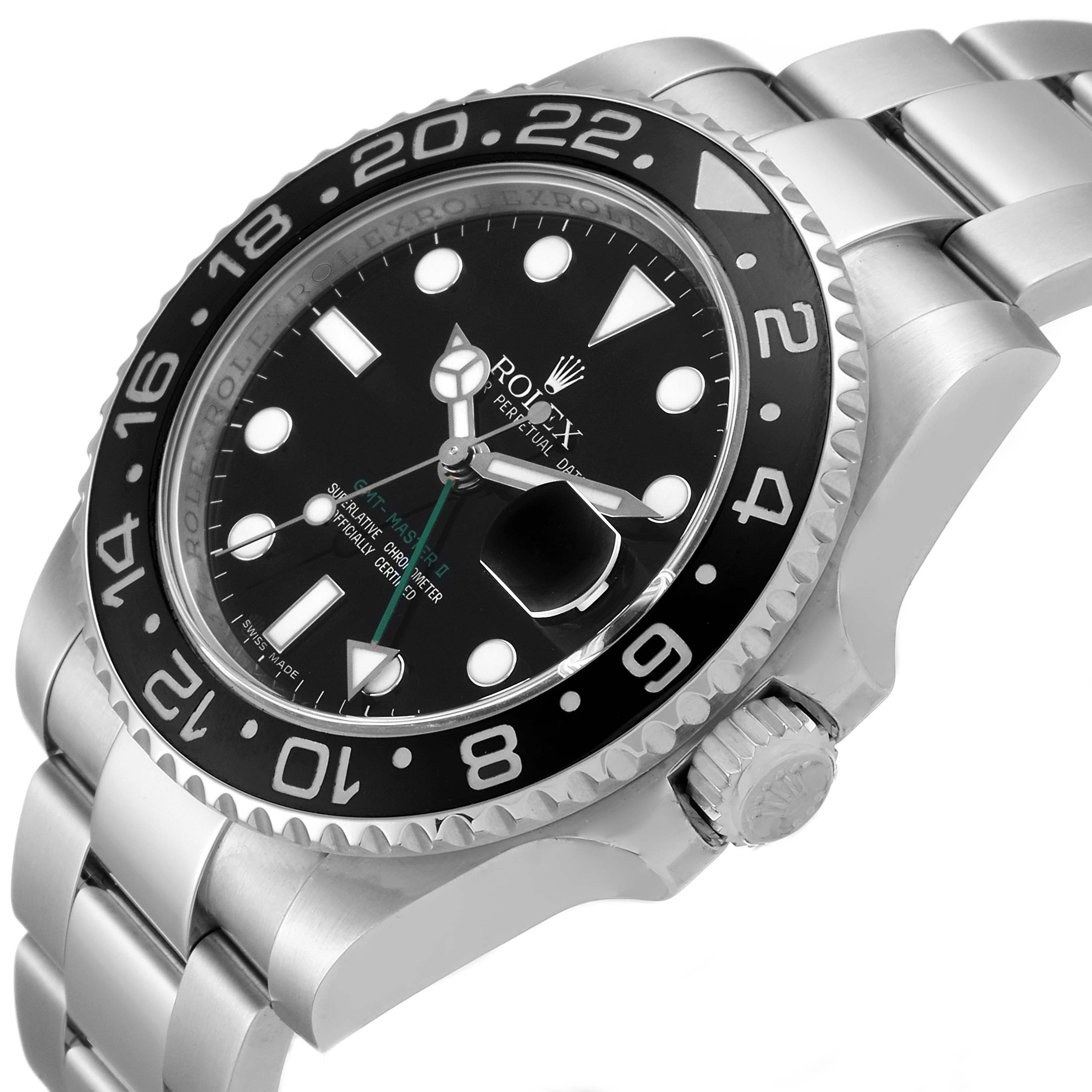 Rolex GMT Master II Black Dial Steel Mens Watch 116710 SwissWatchExpo