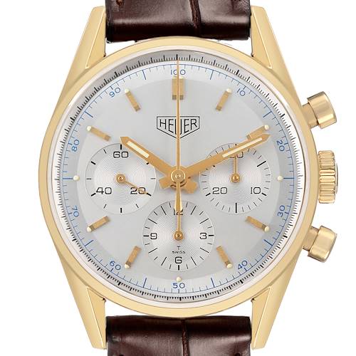 Photo of Tag 1964 Heuer Carrera Re-Edition Chronograph Gold Mens Watch CS3140