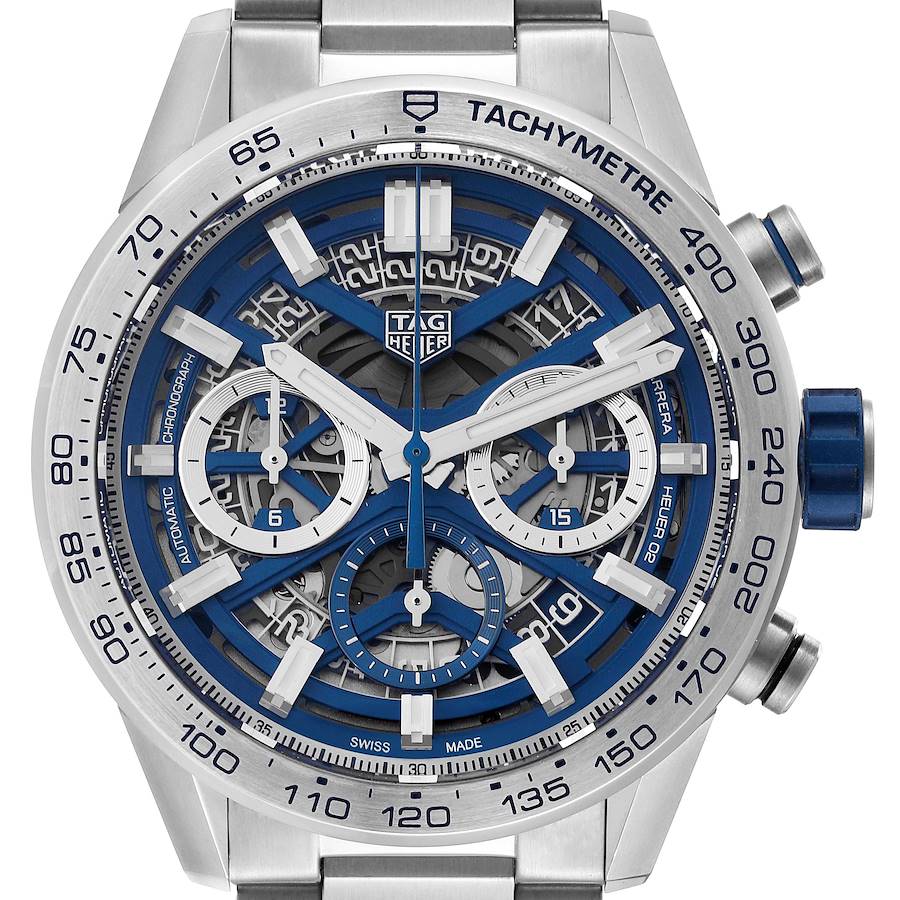 Tag Heuer Carrera Skeleton Dial Limited Edition Mens Watch CBG2019 Box Card SwissWatchExpo