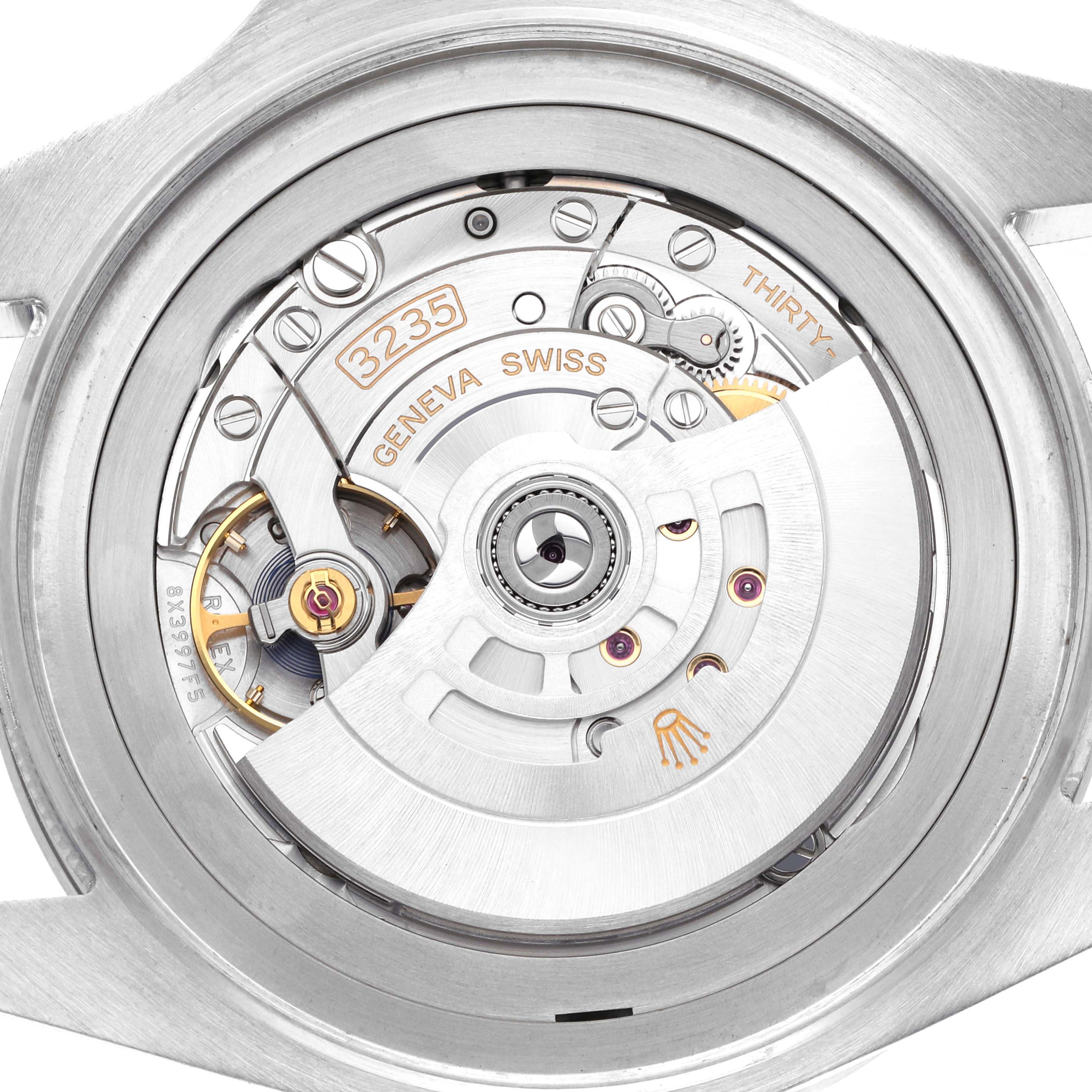 The image shows the intricate movement mechanism of a Rolex Sea-Dweller 126660 Men's Stainless Steel Black Dial 126660 Men's Stainless Steel Black Dial watch from the back angle.