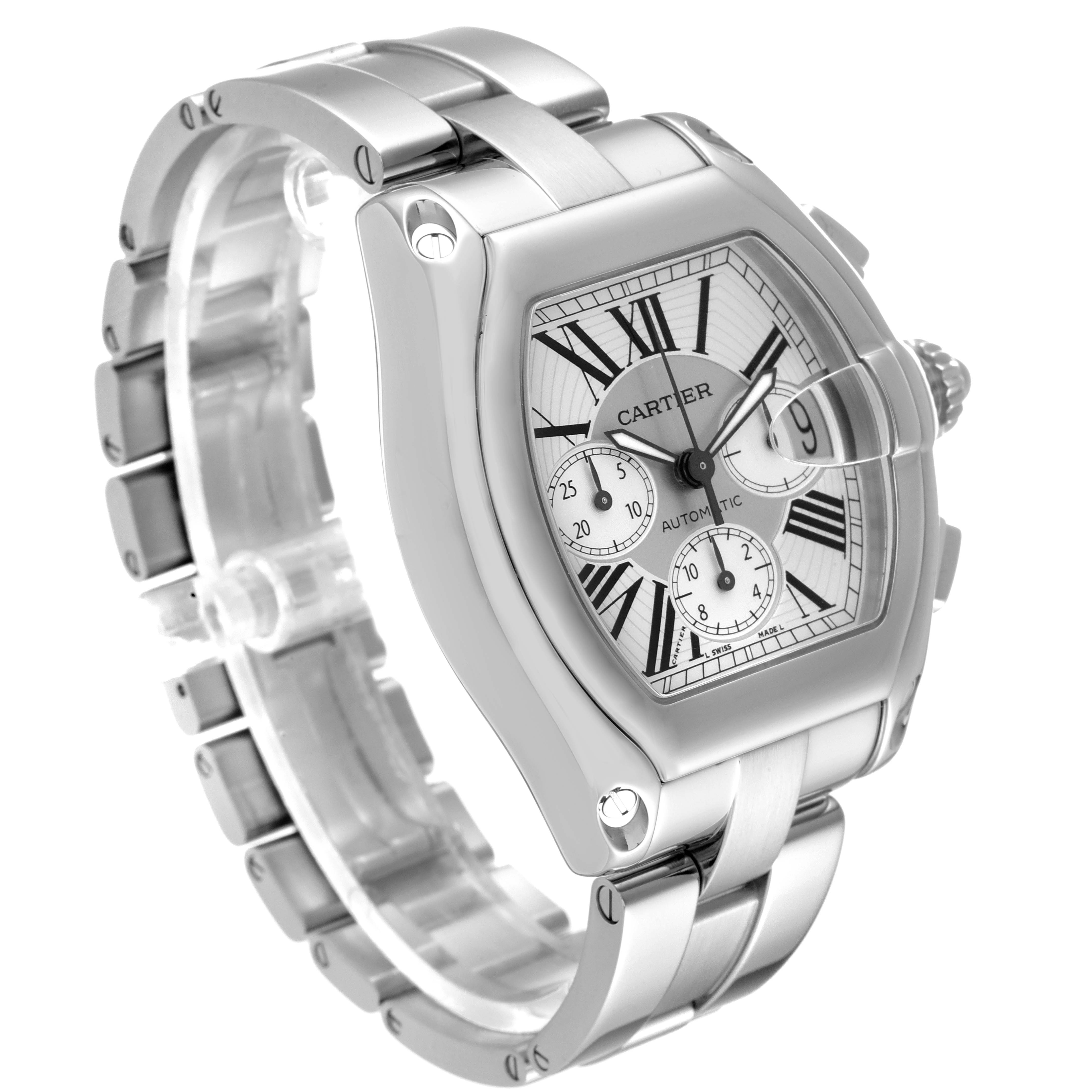 Cartier Roadster XL Chronograph Automatic Steel Mens Watch W62019X6   Cartier Roadster Xl Chronograph Automatic Steel Mens Watch W62019x6 41740 6aaf6 