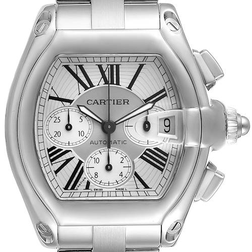 Photo of Cartier Roadster XL Chronograph Automatic Steel Mens Watch W62019X6