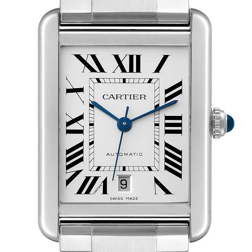 Photo of Cartier Tank Solo XL Silver Dial Automatic Steel Mens Watch W5200028