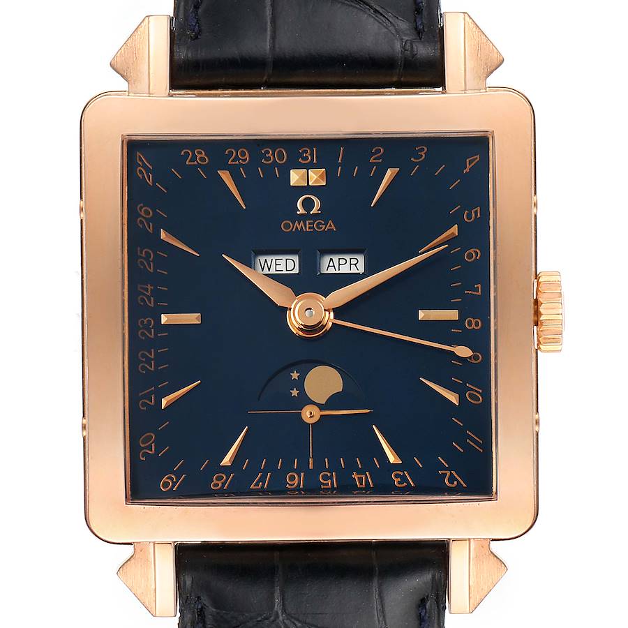 Omega Museum Collection 1951 Cosmic 18k Rose Gold Mens Watch 5701.80.03 SwissWatchExpo