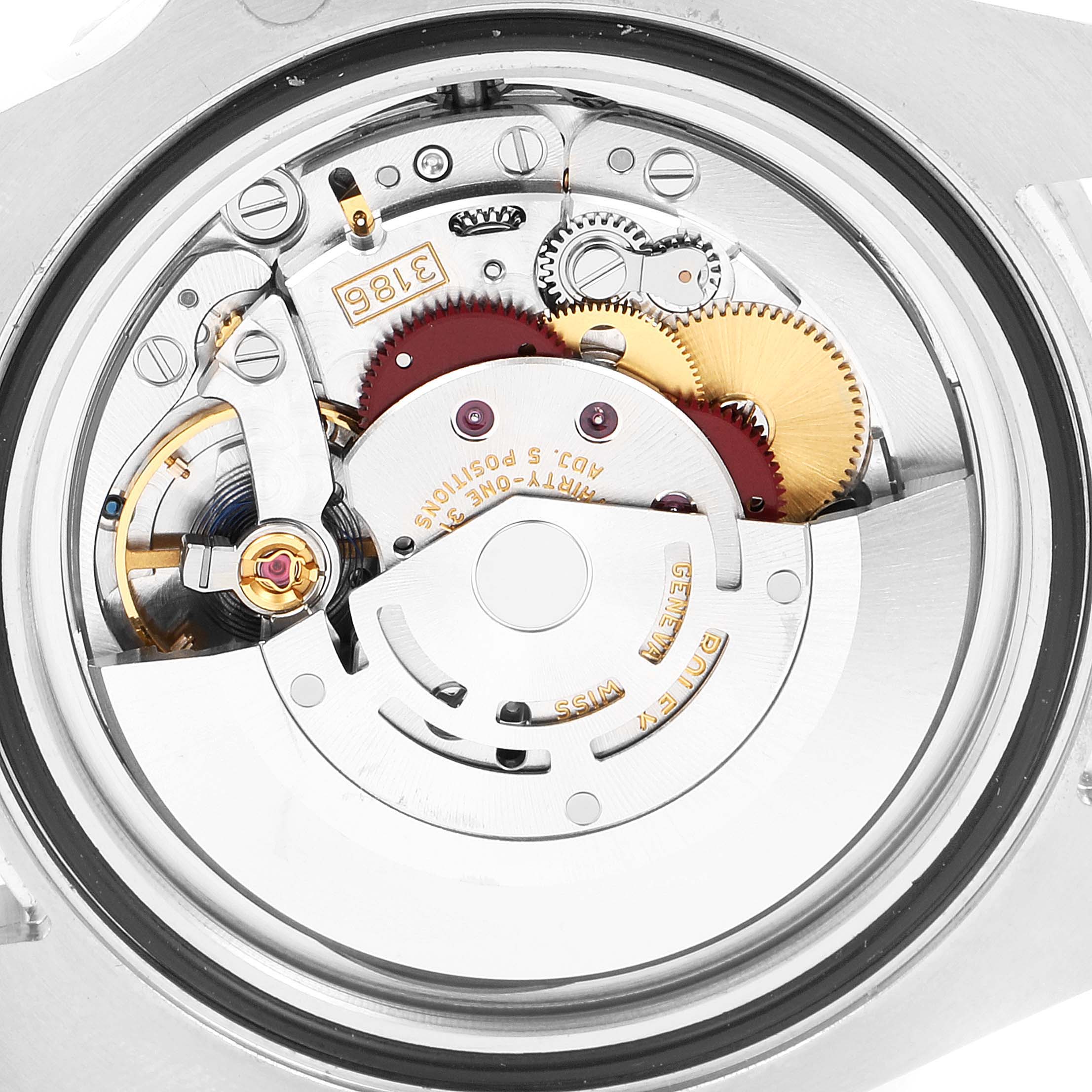 The image shows the internal mechanical movement of a Rolex GMT-Master 116710 Men's Stainless Steel Black Dial 116710 Men's Stainless Steel Black Dial watch from a back angle.