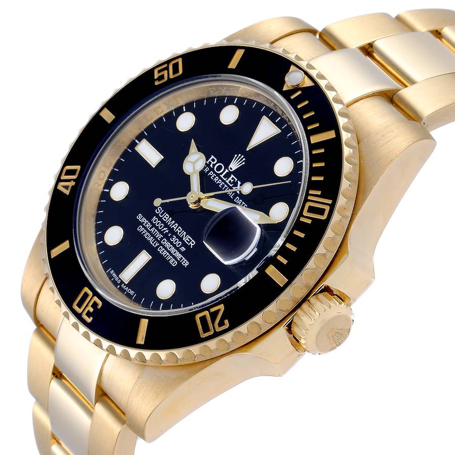 Rolex Submariner Yellow Gold 116618 | Stock 32761 | SwissWatchExpo