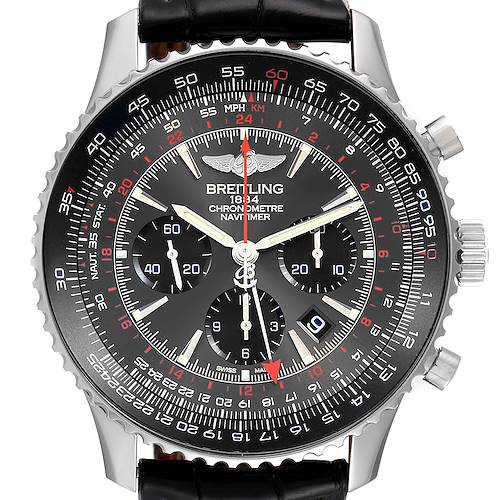 Photo of Breitling Navitimer GMT Stratos Grey Limited Edition Watch AB0441 Box Papers