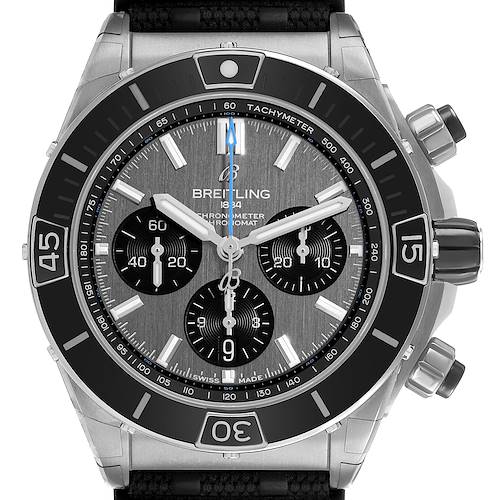 Photo of Breitling Super Chronomat B01 Grey Dial Titanium Mens Watch EB0136