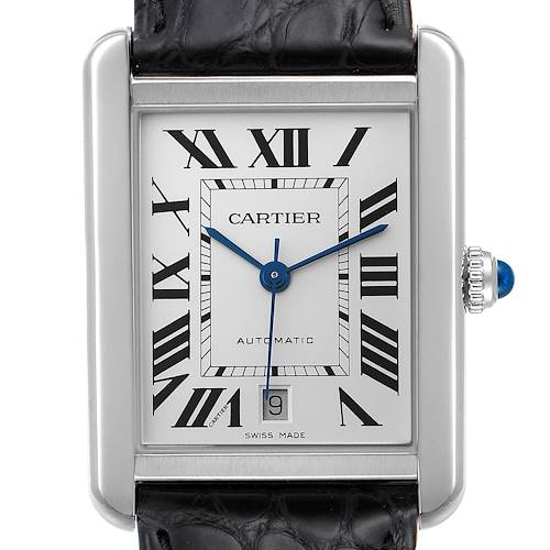 Photo of Cartier Tank Solo XL Automatic Stainless Steel Mens Watch W5200027 Box Card