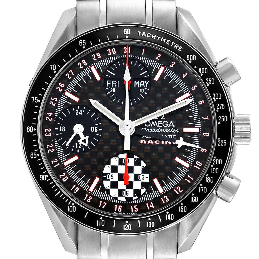 Omega Speedmaster Day Date Schumacher Limited Edition Steel Mens Watch 3529.50.00 Box Card SwissWatchExpo