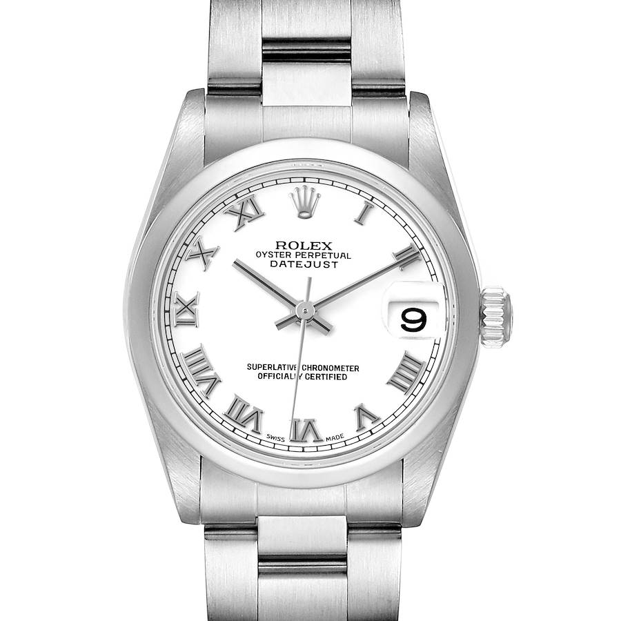 Rolex Datejust 31 Midsize White Roman Dial Steel Ladies Watch 78240 Box Papers SwissWatchExpo