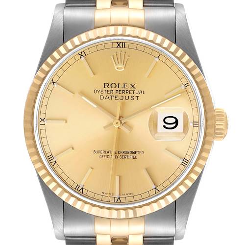 Photo of NOT FOR SALE Rolex Datejust Steel Yellow Gold Champagne Dial Mens Watch 16233 PARTIAL PAYMENT