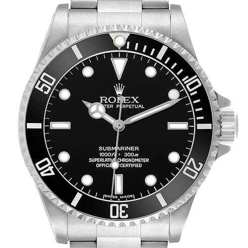 Photo of Rolex Submariner No Date Steel Ceramic Bezel Mens Watch 14060 Card