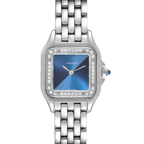 Photo of Cartier Panthere Small Steel Diamond Bezel Ladies Watch W4PN0013 Unworn