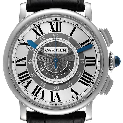 Photo of Cartier Rotonde White Gold Silver Dial Mens Watch W1556051 Box Papers