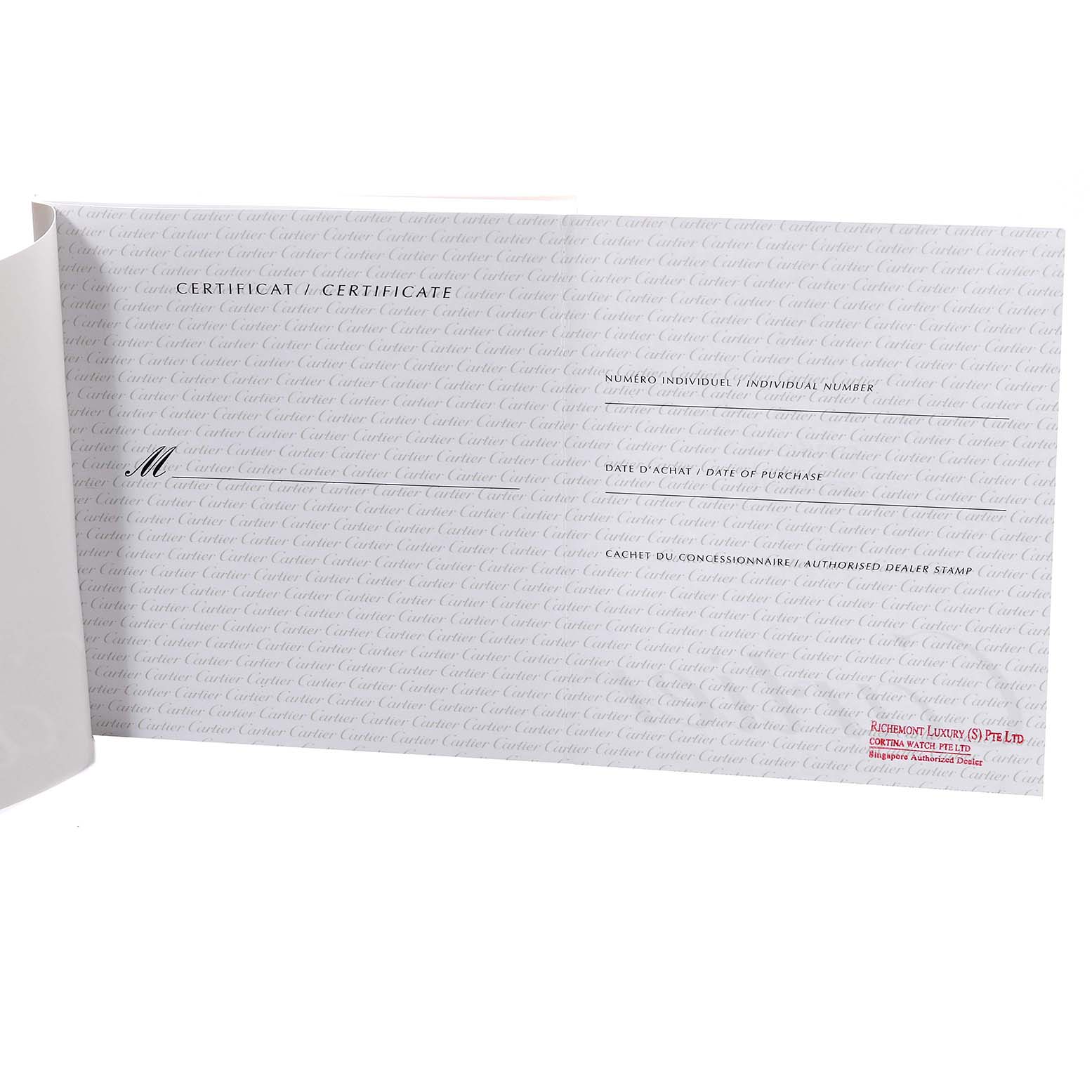 This image shows the certificate of Best Quality
ity for the Cartier Tank Francaise W51002Q3 Men
s Stainless Steel Silver Dial W51002Q3 Men
s Stainless Steel Silver Dial watch model.