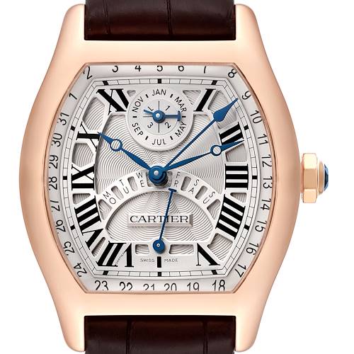 Photo of Cartier Tortue Perpetual Calendar Automatic Rose Gold Mens Watch W1580045