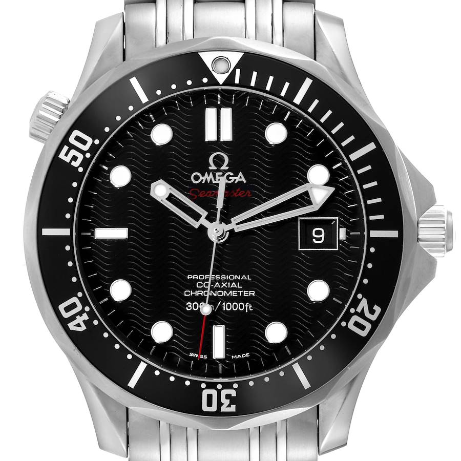 Omega Seamaster Black Dial Steel Mens Watch 212.30.41.20.01.002 Box Card SwissWatchExpo