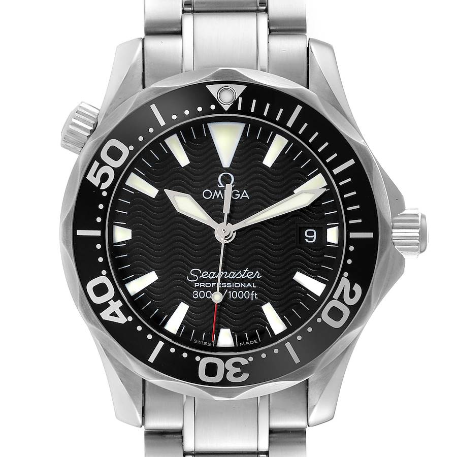 Omega Seamaster Diver Midsize Black Dial Steel Mens Watch 2262.50.00 Box Card SwissWatchExpo