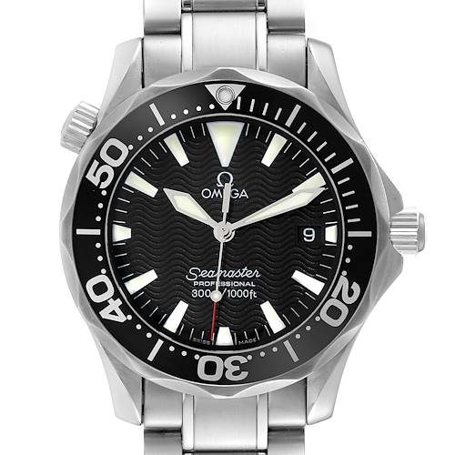 Photo of Omega Seamaster Diver Midsize Black Dial Steel Mens Watch 2262.50.00 Box Card