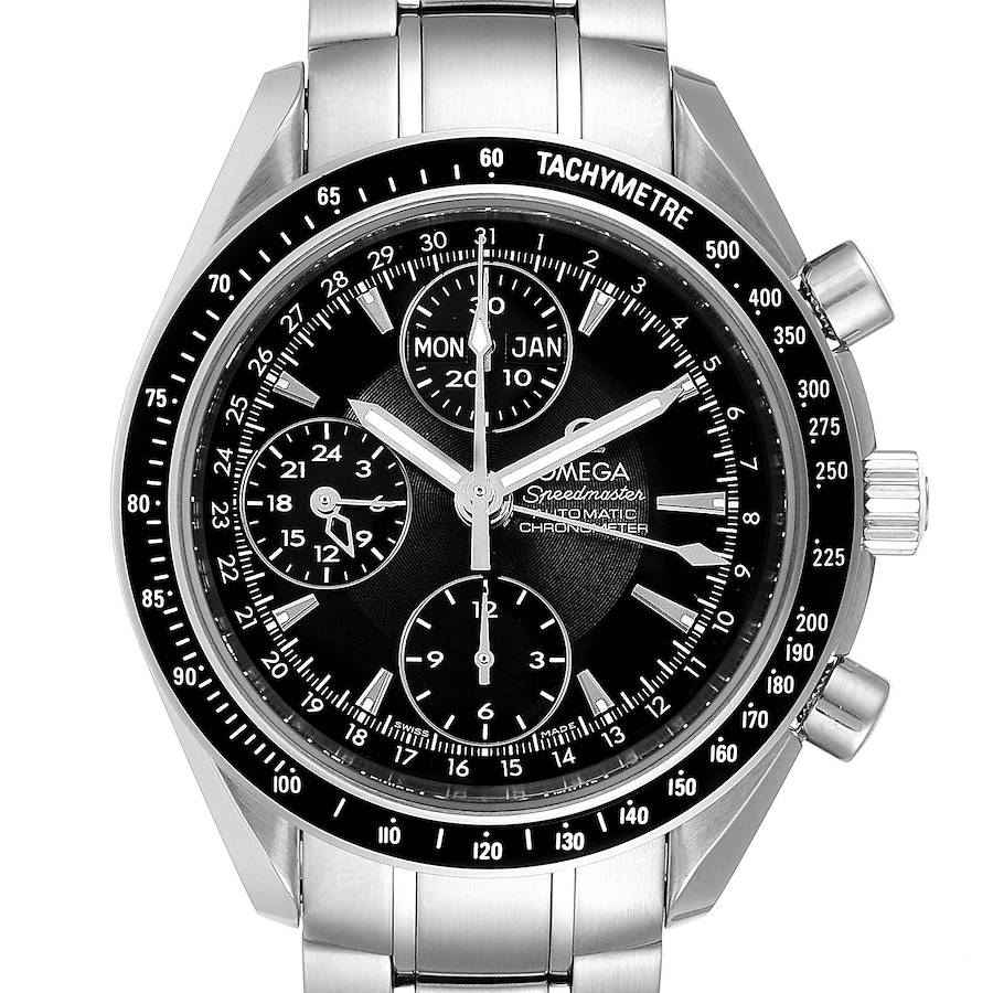 Omega Speedmaster Day-Date Chronograph Watch 3220.50.00 Box Papers SwissWatchExpo
