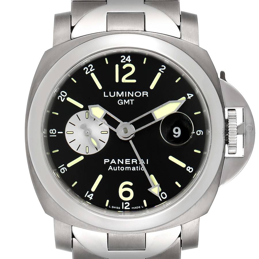 Panerai Luminor GMT Automatic Steel Mens Watch PAM00161 Box Papers SwissWatchExpo