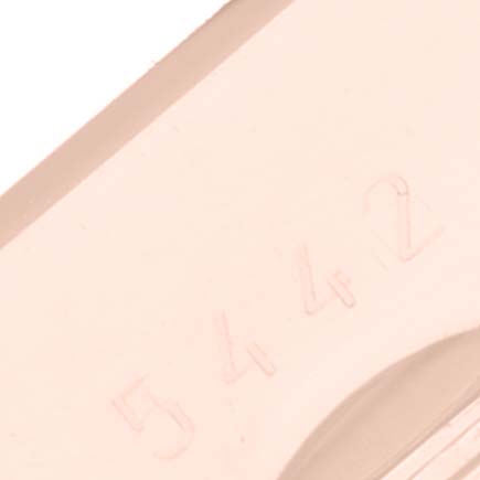 This is a close-up angle of the Rolex Cellini 5442/5 Men's Rose Gold Black Dial 5442/5 Men's Rose Gold Black Dial model, likely showing a part of the case with a serial number engraved.