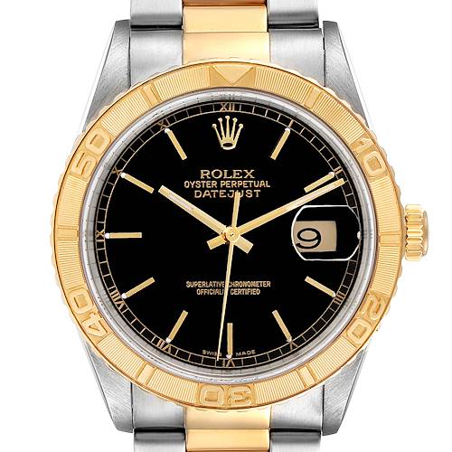 Photo of Rolex Datejust Turnograph Steel Yellow Gold Mens Watch 16263 Box Papers
