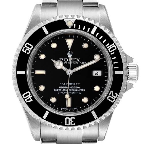 Photo of Rolex Seadweller 4000 Black Dial Steel Mens Watch 16600 Box