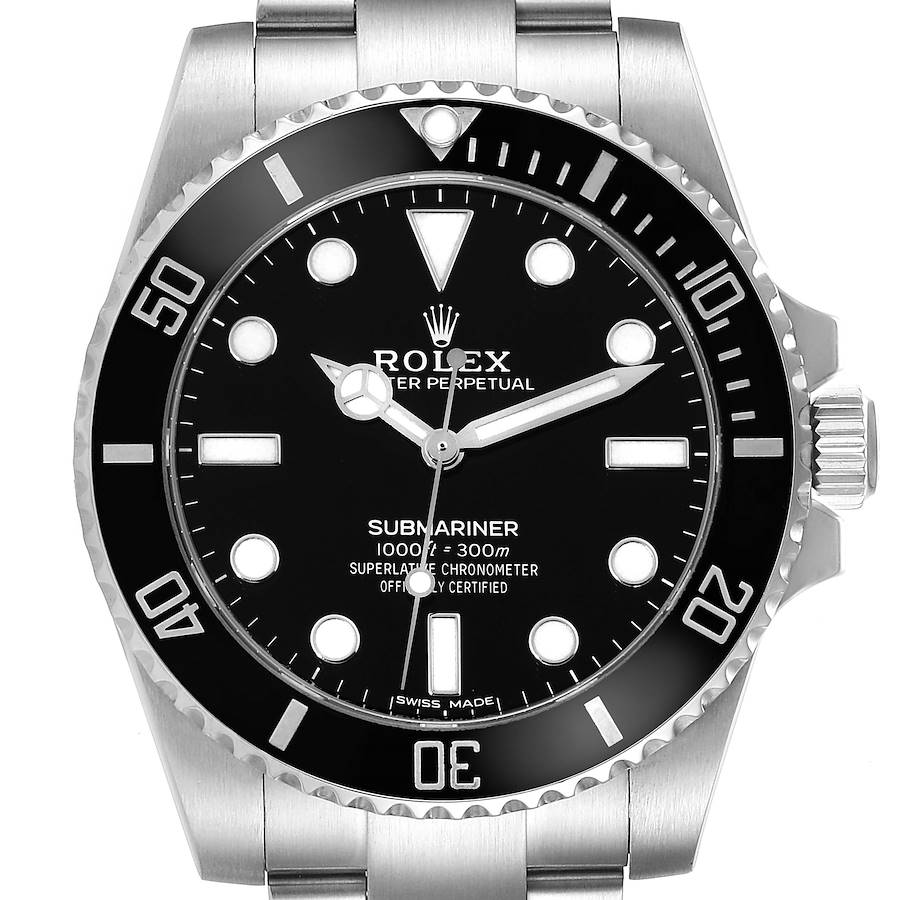 Rolex Submariner Black Dial Ceramic Bezel Steel Mens Watch 114060 Box Card SwissWatchExpo